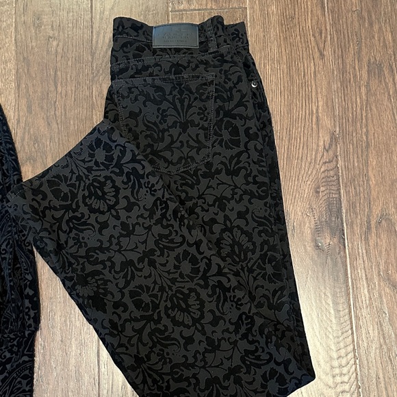 Lauren Ralph Lauren Black Damask Floral Pants and the top - Picture 4 of 8